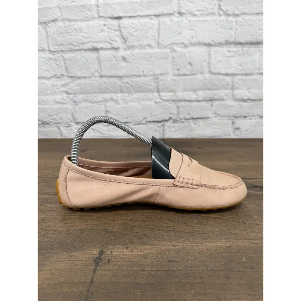 Born Crown Ballet‎ Flats Loafers 7M Blush Pink Leather Driving Moccasins Slip On
